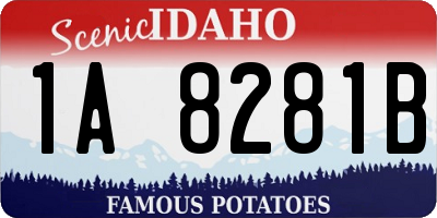 ID license plate 1A8281B