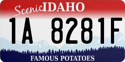 ID license plate 1A8281F