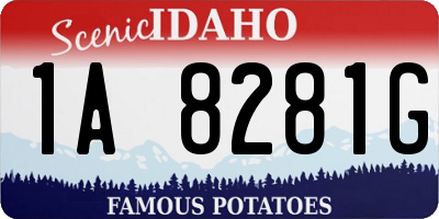 ID license plate 1A8281G
