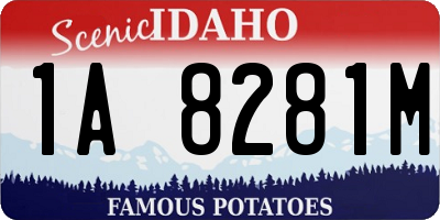 ID license plate 1A8281M