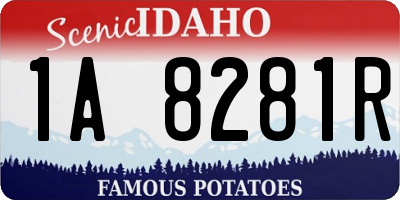 ID license plate 1A8281R