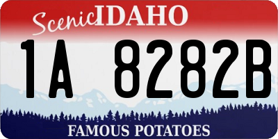 ID license plate 1A8282B