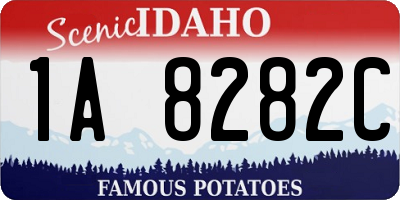 ID license plate 1A8282C
