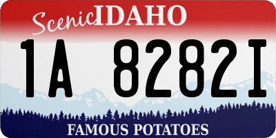 ID license plate 1A8282I