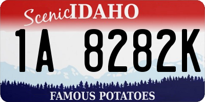ID license plate 1A8282K
