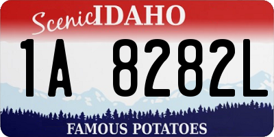ID license plate 1A8282L