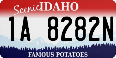 ID license plate 1A8282N