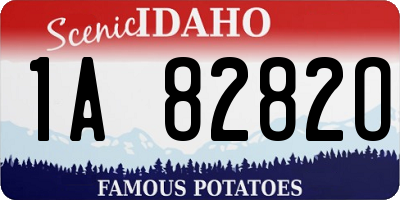 ID license plate 1A8282O