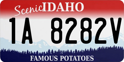 ID license plate 1A8282V