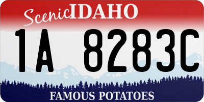 ID license plate 1A8283C
