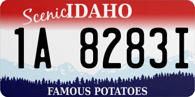 ID license plate 1A8283I