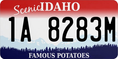 ID license plate 1A8283M