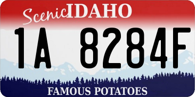 ID license plate 1A8284F