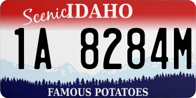 ID license plate 1A8284M