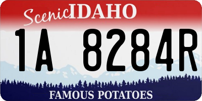 ID license plate 1A8284R