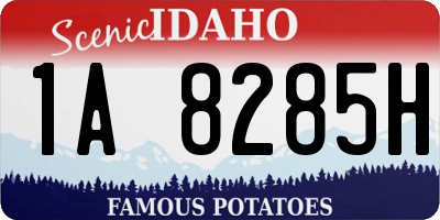 ID license plate 1A8285H
