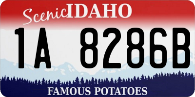 ID license plate 1A8286B