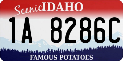 ID license plate 1A8286C
