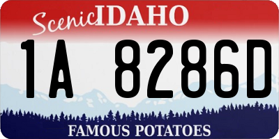 ID license plate 1A8286D