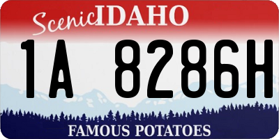 ID license plate 1A8286H