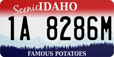 ID license plate 1A8286M