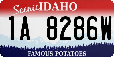 ID license plate 1A8286W