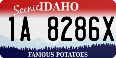 ID license plate 1A8286X