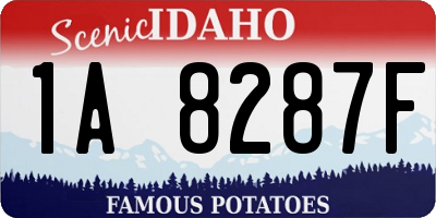 ID license plate 1A8287F