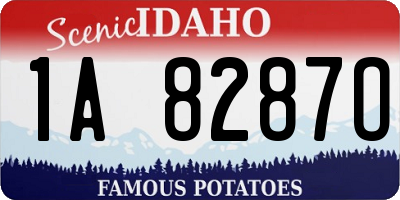 ID license plate 1A8287O