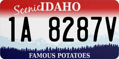 ID license plate 1A8287V