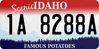 ID license plate 1A8288A