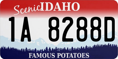 ID license plate 1A8288D
