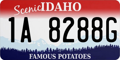 ID license plate 1A8288G