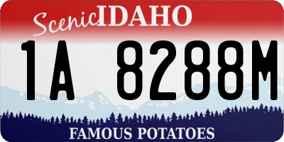 ID license plate 1A8288M