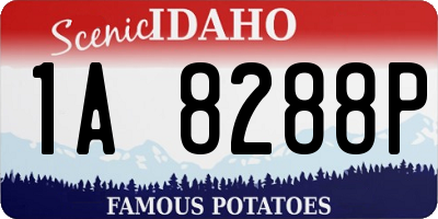 ID license plate 1A8288P