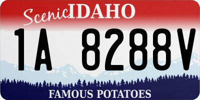 ID license plate 1A8288V