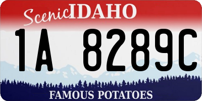 ID license plate 1A8289C