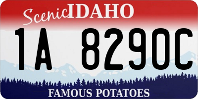 ID license plate 1A8290C