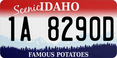 ID license plate 1A8290D