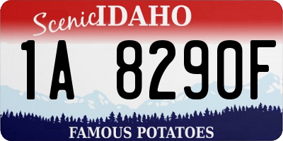 ID license plate 1A8290F