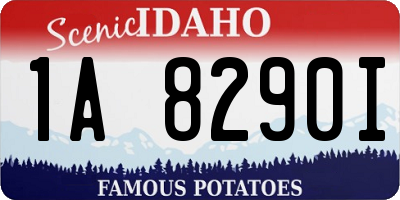 ID license plate 1A8290I