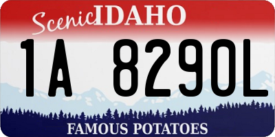 ID license plate 1A8290L