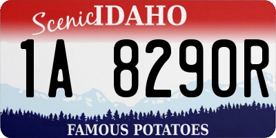 ID license plate 1A8290R