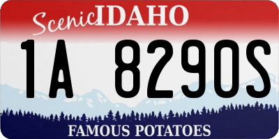 ID license plate 1A8290S