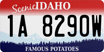 ID license plate 1A8290W