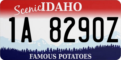 ID license plate 1A8290Z