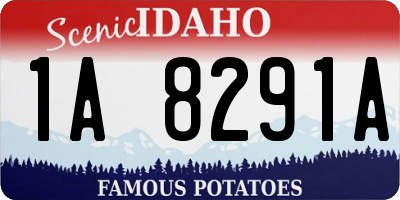 ID license plate 1A8291A