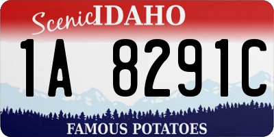 ID license plate 1A8291C