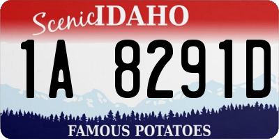 ID license plate 1A8291D