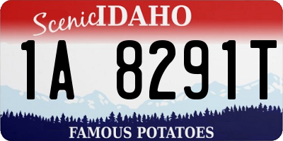 ID license plate 1A8291T